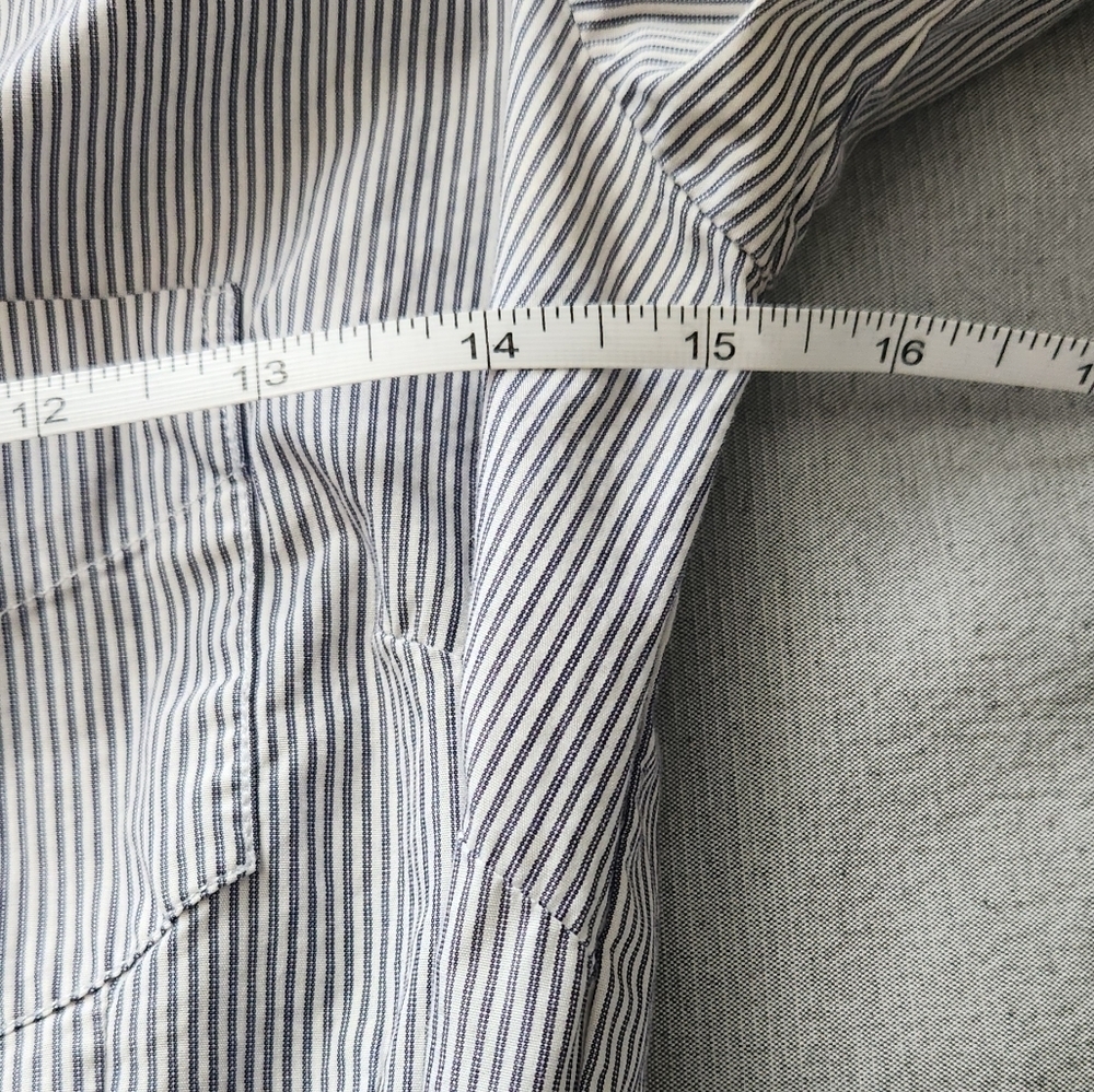 Moda International Navy and White Striped Shirt - Picture 3 of 5